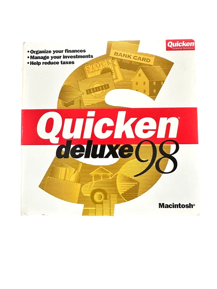 Quicken Deluxe '98 for MAC Vintage Software - Image 1 of 1