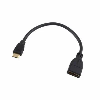 Mini HDMI Male to HDMI Female Converter Adapter Cable Cord 1080P HDTV Connector - Image 1 of 4