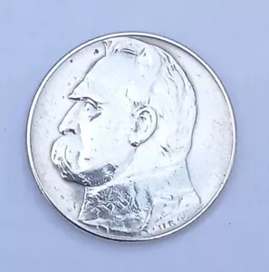 10 Zloty Silber 1935 Jozef Pilsudski Zlotych Polskich Polska First Republic - Bild 1 von 2