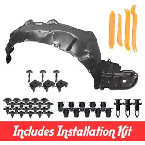 Front Passenger Side Fender Liner w/ Clip Kit For 10-15 Toyota Prius TO1249158 - Picture 1 of 9