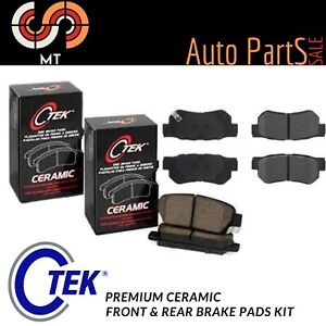 Front & Rear Ctek Ceramic Brake Pads For Toyota Matrix Scion tC Pontiac Vibe