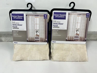 PAR de paneles de cortina geométricos beige recortados en bolsillo varilla 84"L x 54"W Mainstays Foto 1 de 4