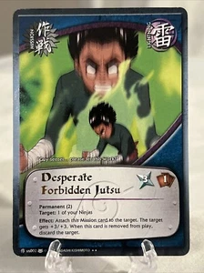 Naruto CCG 1st Edition Desperate Forbidden Jutsu us002 Gold NM - Picture 1 of 2