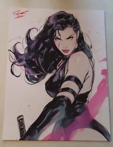 Impresión artística ilustración a color Psylocke PinUp 8,5x11 por Keyeske No. N-04 - Imagen 1 de 8
