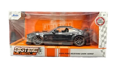 Jada Toys 2024 Bigtime Muscle Black 2024 Ford Mustang Dark Horse scala 1:24 - Immagine 1 di 4