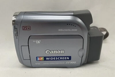 Canon ZR500 ZR500A MiniDv Mini Dv Stereo Camcorder VCR Player No Chger Untested - Photo 1/4