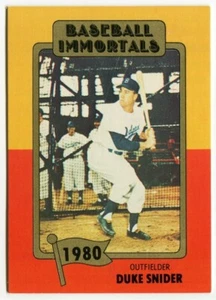 1980 Baseball Immortals #170 Duke Snider Brooklyn Dodgers - Picture 1 of 2