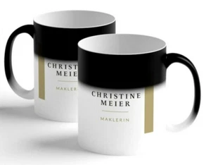Tasse mit Text + Name personalisieren - Magic Mug - Maklerin - Immobilien - Bild 1 von 3