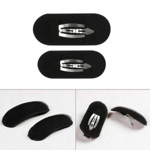 Princess Updo Black Sponge Hair Clip Volume Bump It up Padding Bun Tool Holder - Picture 1 of 6