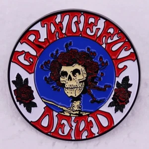 "GRATEFUL DEAD" (BERTHA) SKELETT, TOTENKOPF (JERRY GARCIA) ANSTECKNADEL... RAR!!! - Bild 1 von 4