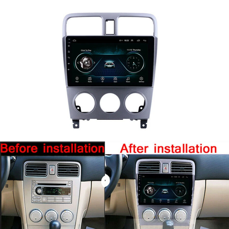 Radio Coche 9" Android 10.0 Navegación GPS WiFi 1+16GB Para Subaru Forester 2002-08 Foto 1 de 4