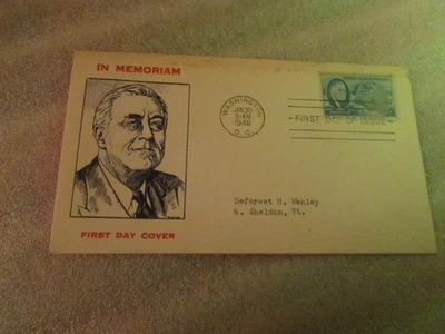 FDR FIRST DAY COVER ENVELOPE JAN 30, 1946 - Image 1 of 2