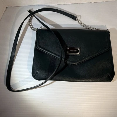 Bolso de Mano Nine West Bosque Verde Oscuro Sobre Bolso Imitación Cuero Cadena Usado en Excelente Condición! Foto 1 de 4