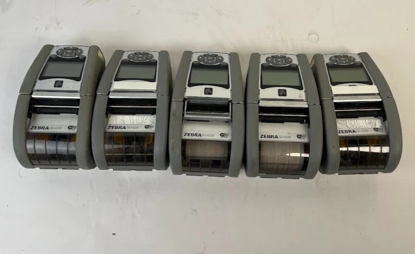 Lot of 5 Zebra QLn220 Mobile Label Printers 203dpi Direct Thermal No Battery - Image 1 of 1