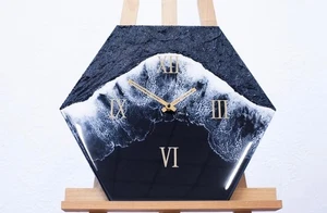 Professional Handmade Epoxy Wall Clock – Modern Design, Silent Quartz - Picture 1 of 5