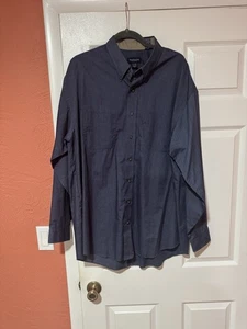 Van Heusen grayish blue Wrinkle-Free Shirt. Mint condition. Worn once - Picture 1 of 7