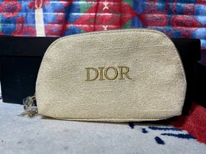 Dior Kosmetiktasche Gold mit Signature Logo - Bild 1 von 6