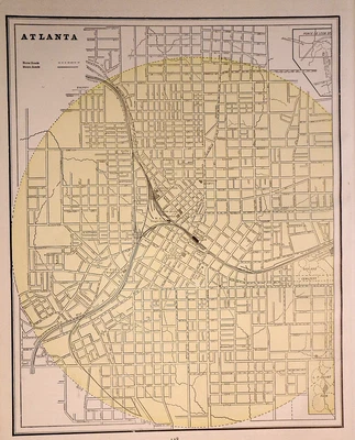 Mapa de la ciudad de Atlanta, Georgia 1891 ~ (11x14)-#28 Foto 1 de 2