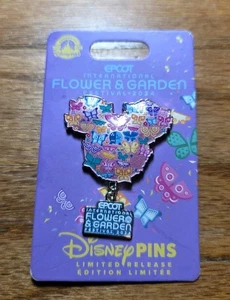 Spilla pendente farfalla Minnie festival fiori e giardino Disney EPCOT 2024 nuova - Foto 1 di 2