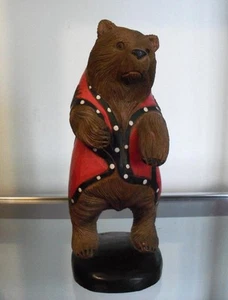 Hand Carved and Painted Wood Bear Figurine Statue Alaska Northwest 9.5" - Picture 1 of 10