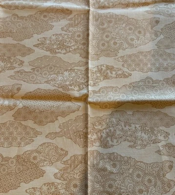 Elizabeth’s Studio Tan White Islands Floral 18 x 44” - Image 1 of 3