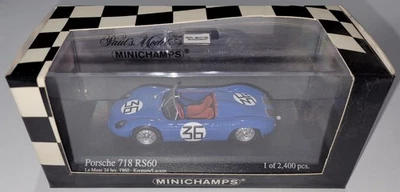 Minichamps 430606536 1/43 Porsche 718 RS60 24 Hours Le Mans 1960 Kerguen La Caze - Image 1 of 4