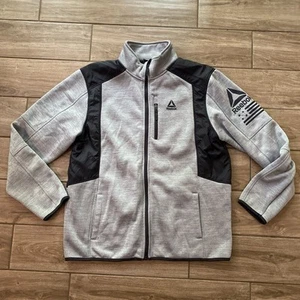 Reebok Outerwear Men’s Full Zip Jacket Gray Size XL Fleece Inner OutDoor - Picture 1 of 9