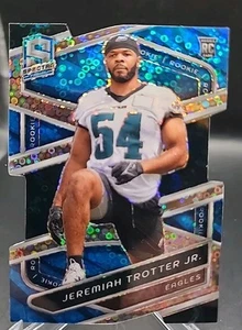 Jeremiah Trotter Jr. 2024 Panini Spectra RC #195 Blu Disco Die Cut /50 Eagles - Foto 1 di 3