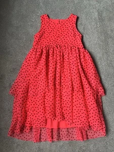 Cat And Jack Girls Dress Large(10/12) Pink Red Hearts Sleeveless Casual  - Picture 1 of 6