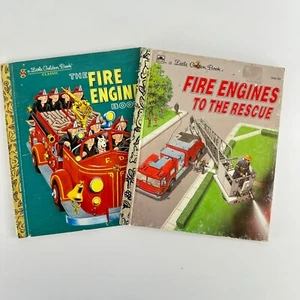 Fire Trucks/Engines Little Golden Books-Lot of 2 (Hardcover) - Picture 1 of 14
