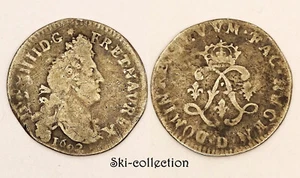 4 Sols aux 2L 1692 D (Lyon). Louis XIV°. France. Argent - Picture 1 of 1