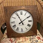 VTG The Standard Electric Time Co Wood Cased Metal Gallery Wall Clock WORKS