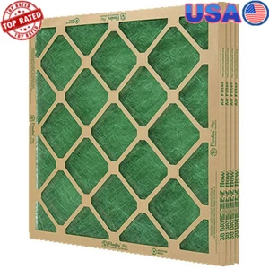 4 Pack AAF Flanders Nested Glass MERV 1 Air Filter 20" x 25" x 1" - Picture 1 of 5