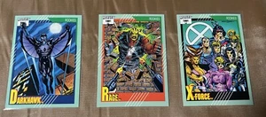 Vintage Lot Of 3 Marvel Cards Rookies 1991 Darkhawk Rage X-Force Great Condition - Picture 1 of 10
