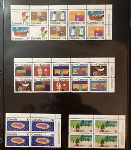 57. Canada stamps,strips and blocks, 1970 Christmas,SC#519-530,Mint - Picture 1 of 1