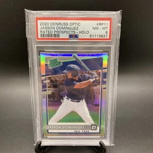 2020 Donruss Optic Jasson Dominguez Rated Prospect Holo Prizm #RP11 PSA 8 - Picture 1 of 12