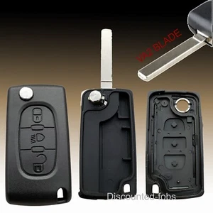 Portachiavi ribaltabile telecomando 3 pulsanti per Citroen C2 C3 C4 C5 C6 C8 Picasso - Foto 1 di 5