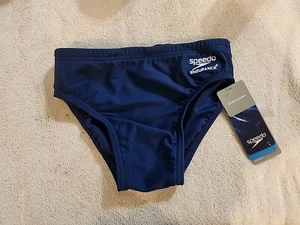 NEW! SPEEDO SOLID ENDURANCE BRIEF BOY SWIMSUIT. Color Navy Size 24. - Picture 1 of 4