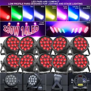 230W 14LED PAR Lights RGBW Stage Lighting DMX DJ Disco Party Club Bar Show Light - Picture 1 of 17