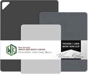 Flexible Plastic Cutting Boards Mats for Kitchen, Flexible Non Slip Cutting Mat, - Picture 1 of 12