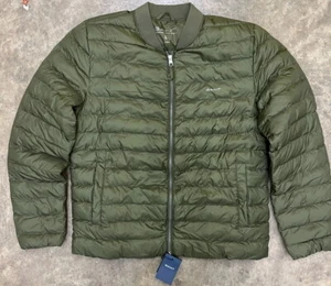 GANT Light Padded Bomber Jacket in Green Size XL to Clear RRP £210 - Picture 1 of 3