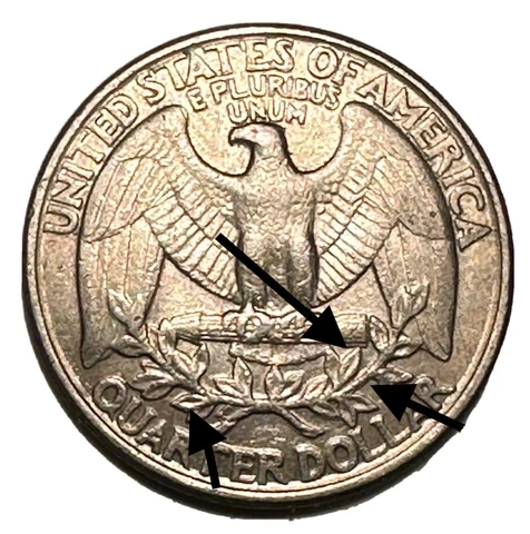 1994 D Washington Quarter Double Branches,Date And Leafs Error Cover