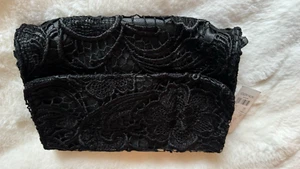 New York & Company ~ Abend-Clutch schwarz Spitze ~ 6" x 8" - NEU mit Etikett - Bild 1 von 8