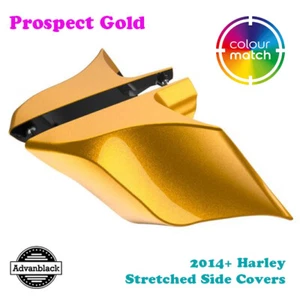 Prospect Gold Stretched Extended Side Cover fit 2014+ Harley Touring - Picture 1 of 7