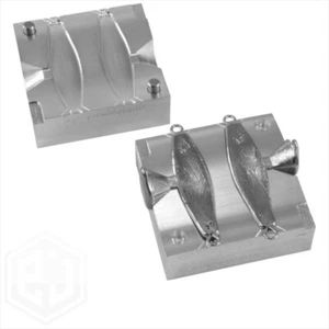 Spoon Bait DIY Sea Fishing Lead Weights Mould CNC Aluminium 2 in 1 mold 0.5oz - Picture 1 of 5