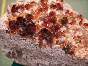 Nice! Smoky Quartz w/Spessartine Garnets & Mica on Microcline Mtx. - China - Picture 1 of 10