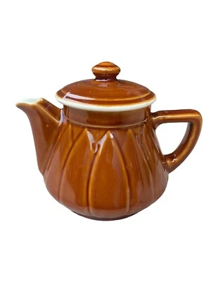 Théière Grès Céramique Marron Vintage Ancien  - Photo 1/4