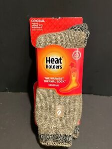 Heat Holders Brushed Thermal/Winter Socks Clay/Black Men 7-12/Women 8-13 NEW
