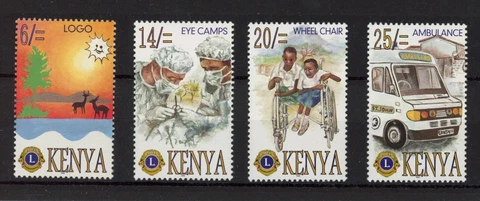 [BIN12384] Kenya 1996 Lion's club a good set of stamps very fine MNH Cover