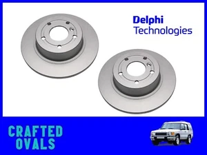 Rear Brake Discs for Land Rover Discovery 2 Td5 & V8 SDB000470 x 2 DELPHI Geomet - Picture 1 of 4